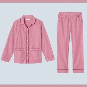 Never Worn Lake Poplin Piped Pants Set in Red Size M NWOT